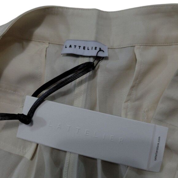 New Lattelier Pants Size Small W30"xL27" Women's Dress Pants Pleated Linen Blend - Picture 6 of 6